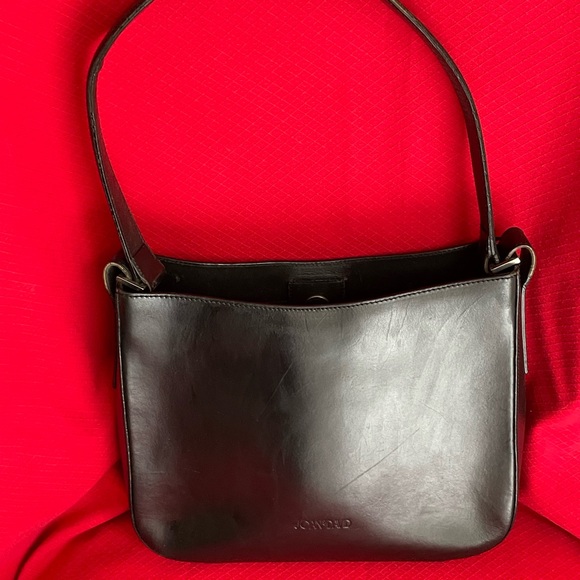 👜 Joan & David Vintage Black Leather Shoulder Bag Made for n ITALY. 👜 - Picture 4 of 8